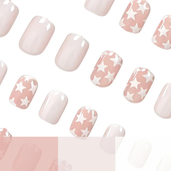 Artistic Star Pattern Nail Enhancements Stornfield