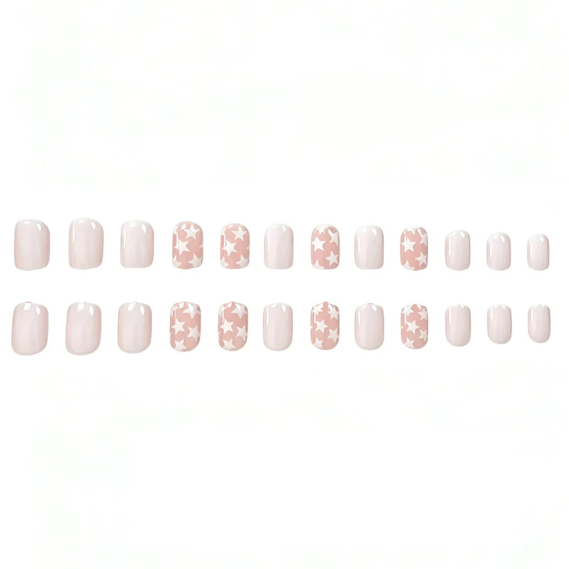 Artistic Star Pattern Nail Enhancements Stornfield