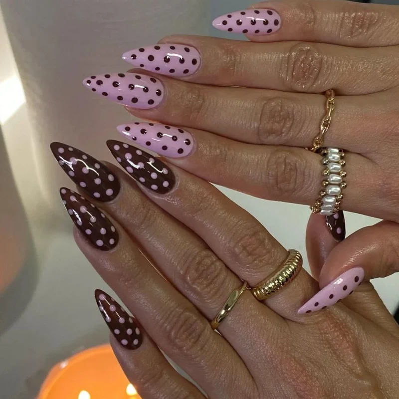 Artistic Polka Dot Nail Enhancements Stornfield