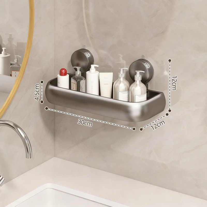 Badezimmer-Regal mit Saugnapf, höhenverstellbar