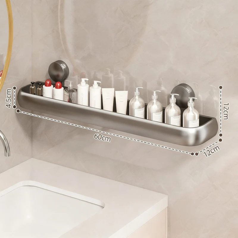Badezimmer-Regal mit Saugnapf, höhenverstellbar