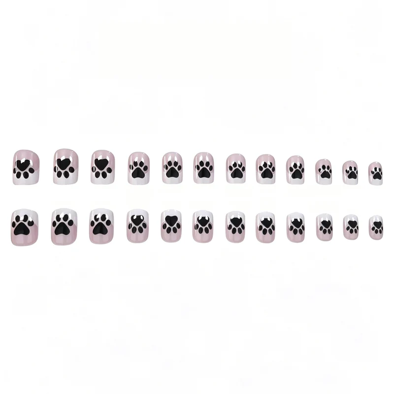 Artistic Paw Print Acrylic Nail Art Extensions Stornfield