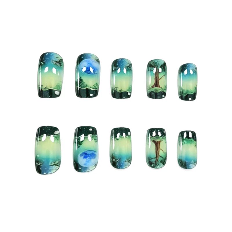Artistic Nature-Inspired Nail Art Enhancements Stornfield