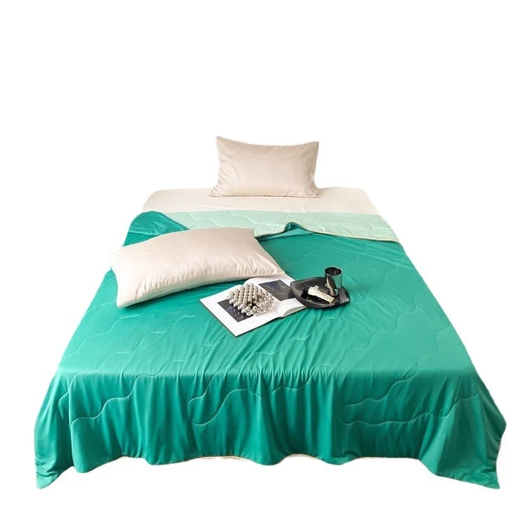 Light Reversible Summer Comforter with Cooling Microfiber Filling Stornfield