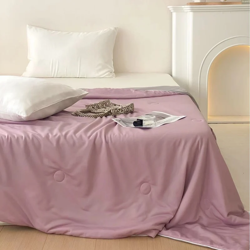 Light Reversible Summer Comforter with Cooling Microfiber Filling Stornfield