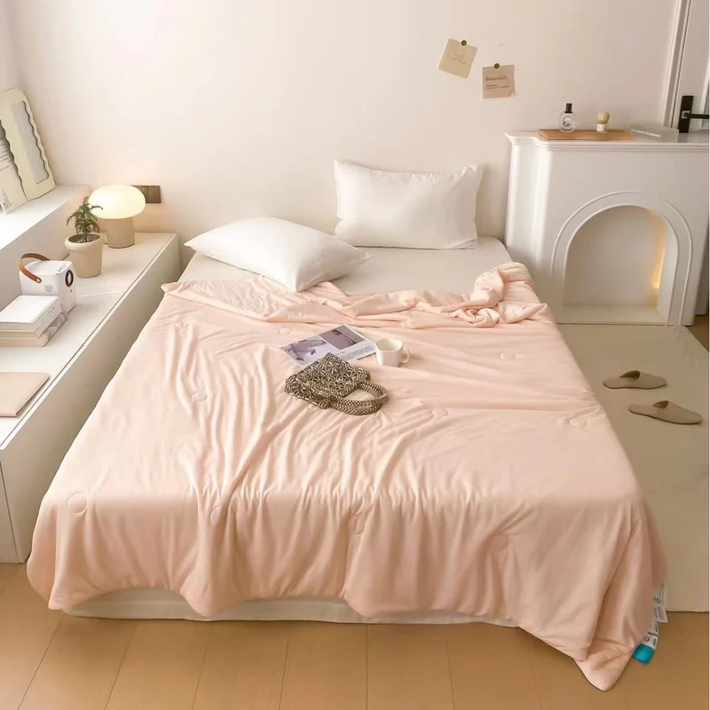 Light Reversible Summer Comforter with Cooling Microfiber Filling Stornfield
