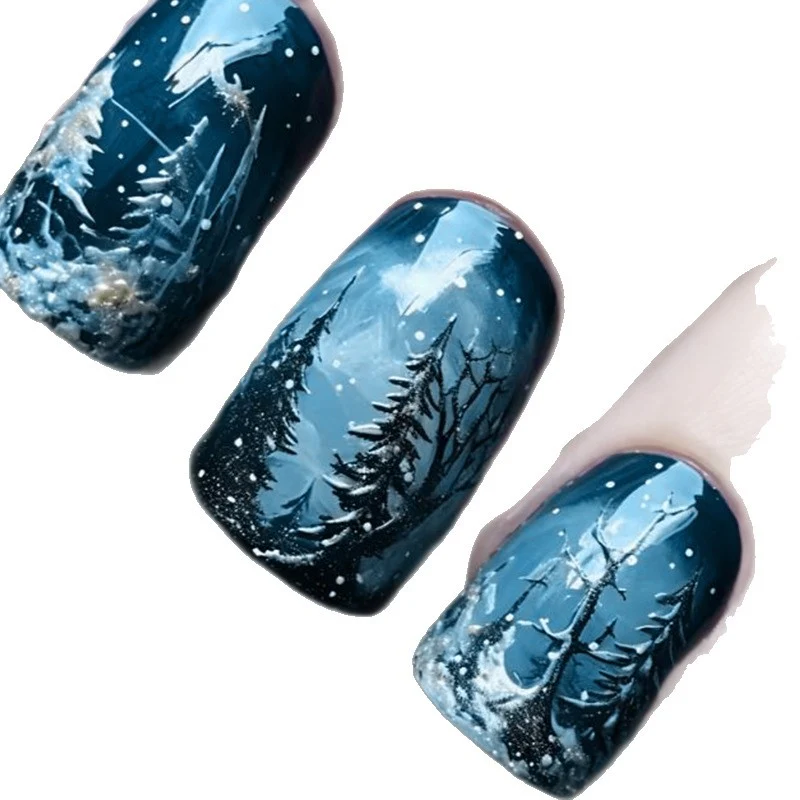 Winter Wonderland Acrylic Nail Art Stornfield