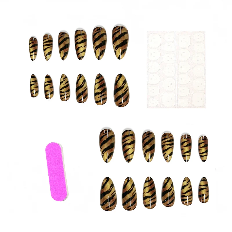 Wild Animal Print Acrylic Nail Art Enhancements Stornfield