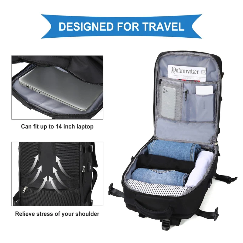 Versatile Travel Backpack with USB Charging Port Stornfield