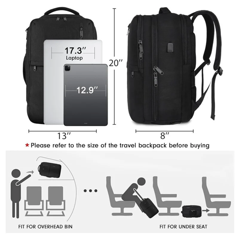 Multi-Compartment Travel Backpack Stornfield