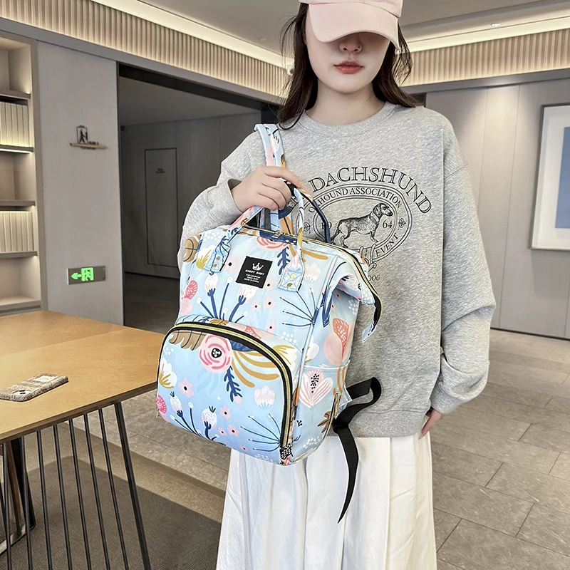 Stylish Floral Patterned Baby Care Backpack Stornfield