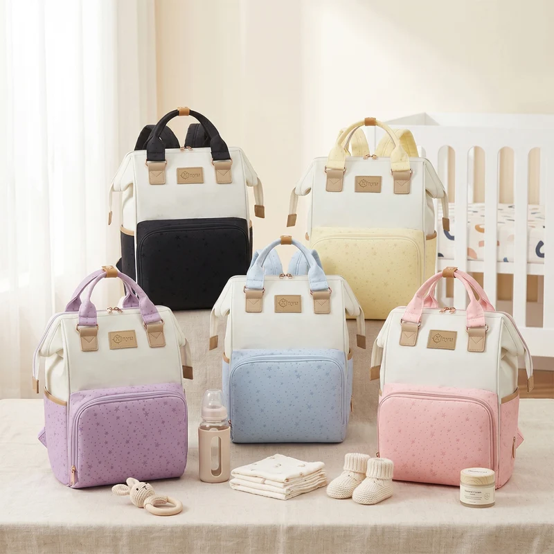 Star-Patterned Multi-Compartment Backpack Stornfield